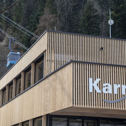 Aufnahme der neuen Karrenseilbahn